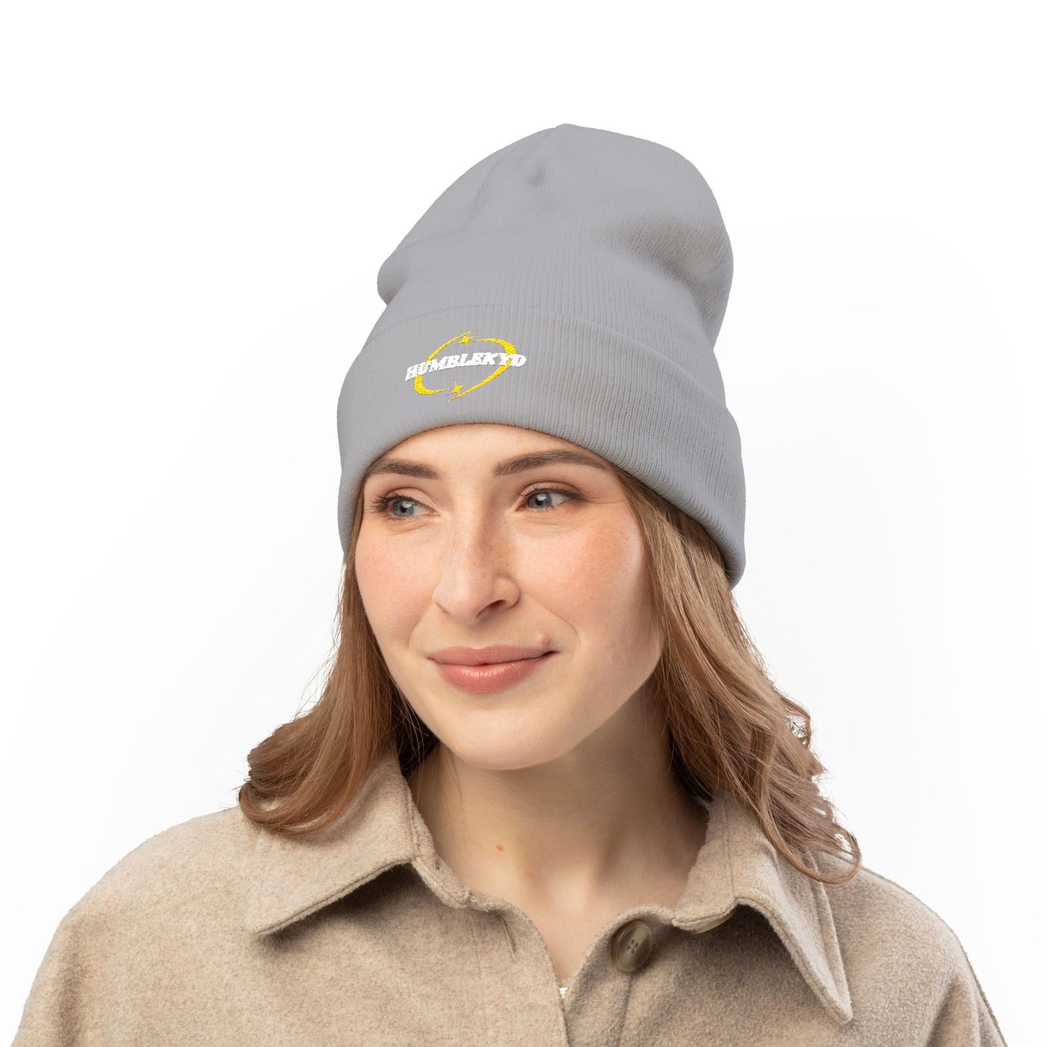 Embroidered Knit Beanie- Star Humble Kyd