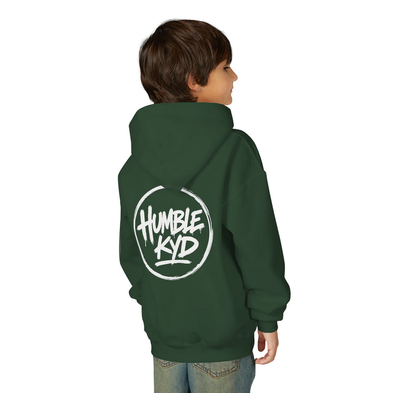 Humble Kyd Youth Hoodie — Black Logo Pullover for Kids