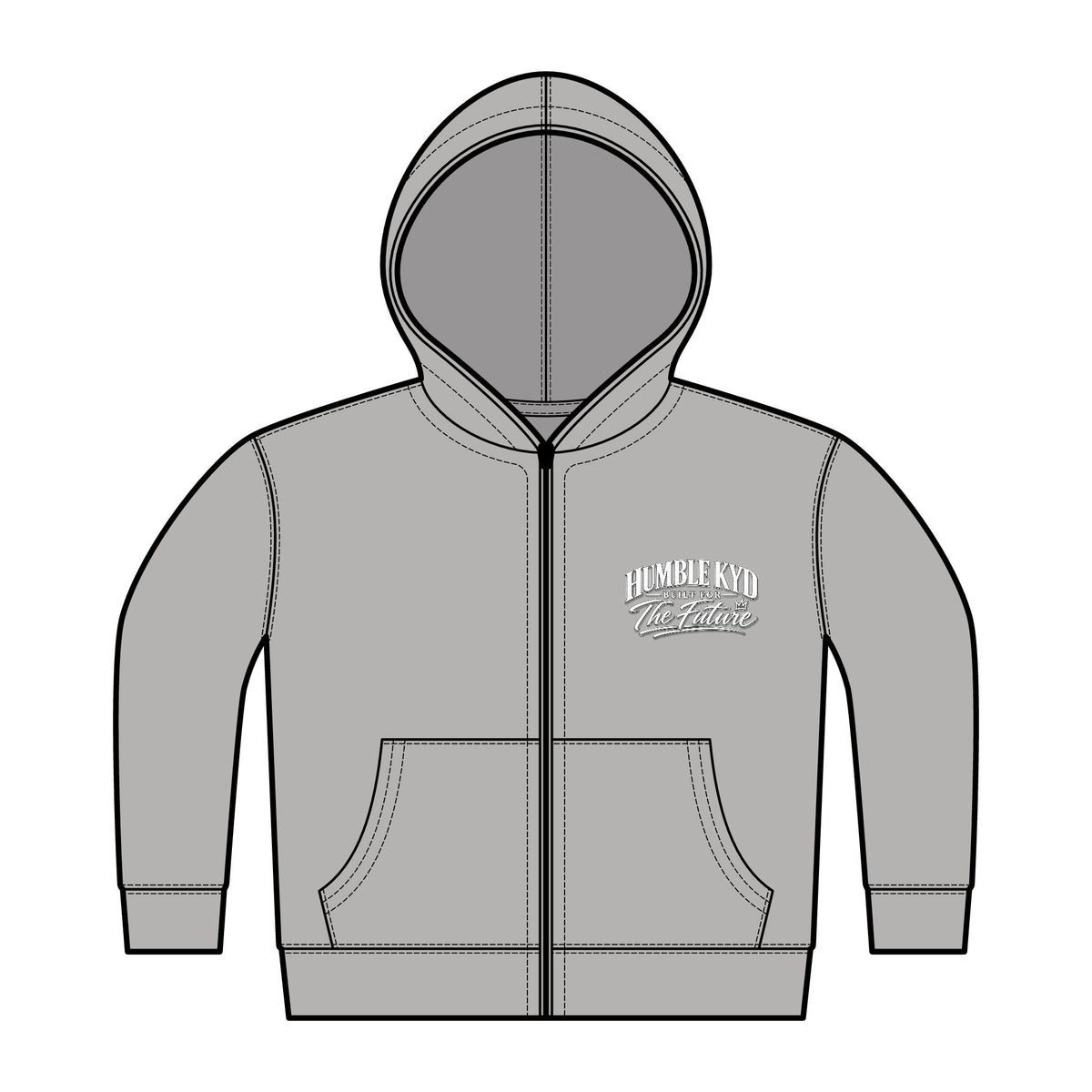 Toddler Hoodie — 'Humility' Vintage Script Full-Zip Fleece