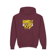 Load image into Gallery viewer, Humble KYD Youth Hoodie — Graffiti-Style Yellow Logo Hoodie for Kids
