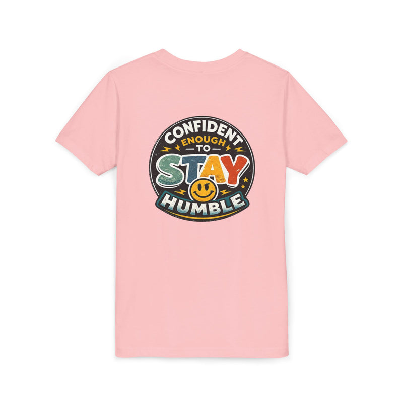 Youth Tee — "Confident Enough to Stay Humble" Graphic Shirt