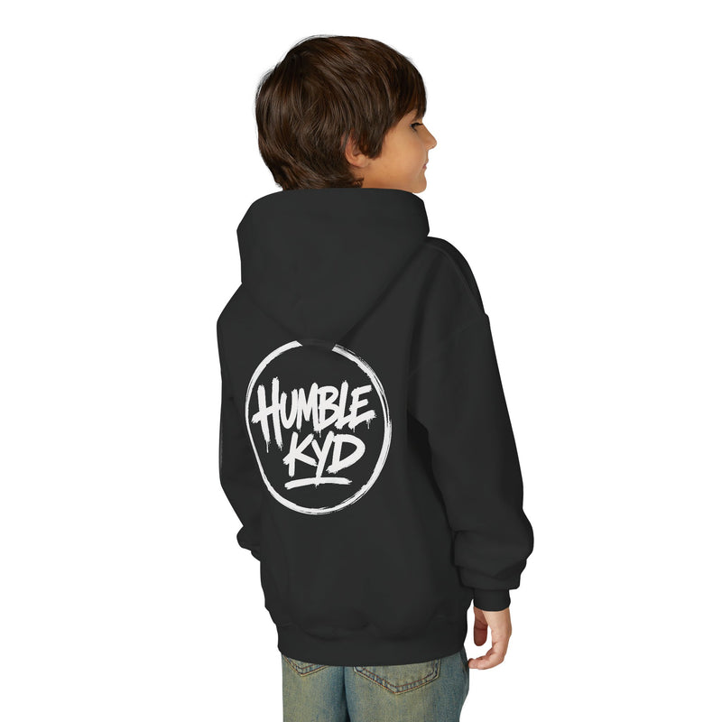 Humble Kyd Youth Hoodie — Black Logo Pullover for Kids
