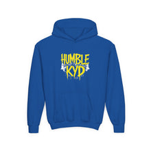 Load image into Gallery viewer, Humble KYD Youth Hoodie — Graffiti-Style Yellow Logo Hoodie for Kids
