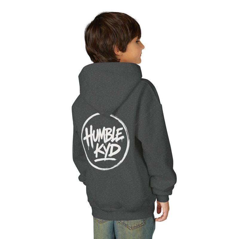 Humble Kyd Youth Hoodie — Black Logo Pullover for Kids