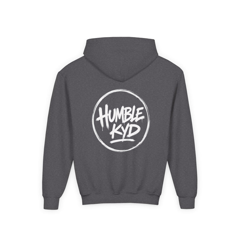 Humble Kyd Youth Hoodie — Black Logo Pullover for Kids