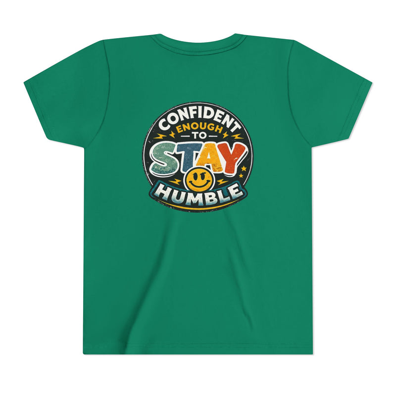 Youth Tee — "Confident Enough to Stay Humble" Graphic Shirt