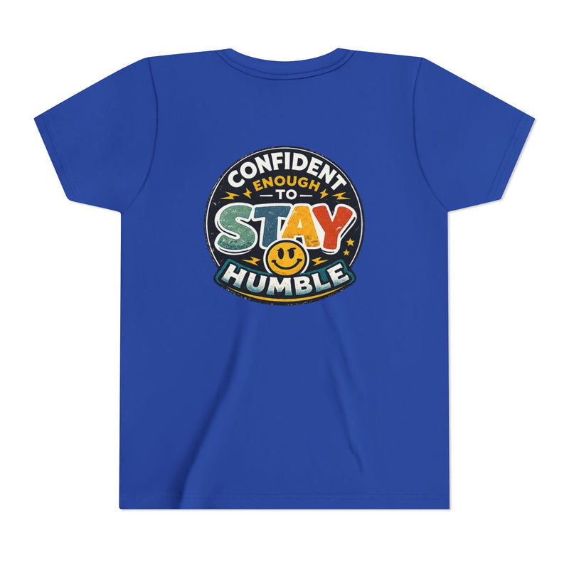Youth Tee — "Confident Enough to Stay Humble" Graphic Shirt