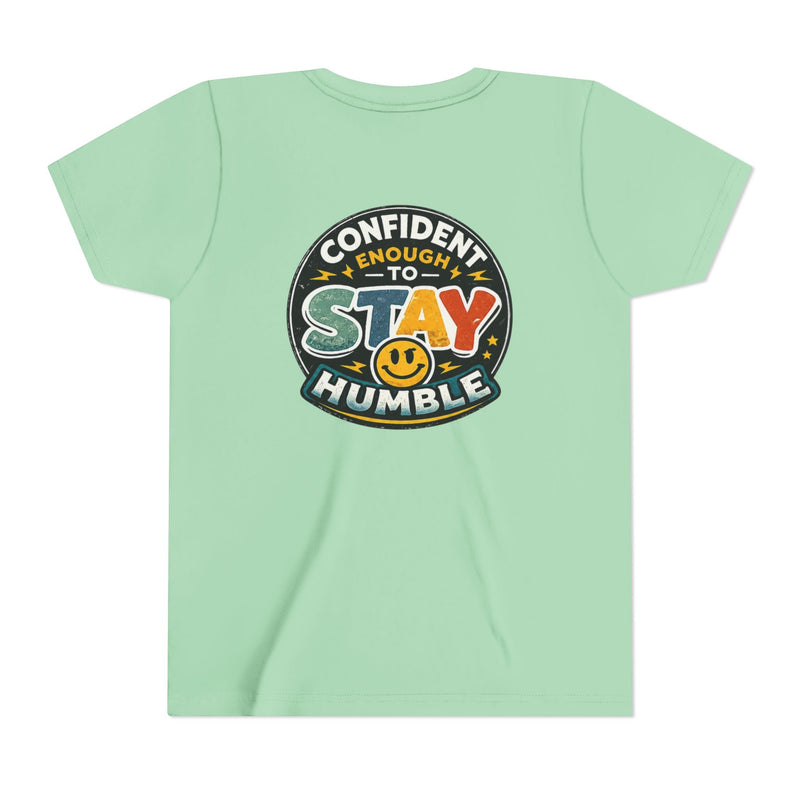 Youth Tee — "Confident Enough to Stay Humble" Graphic Shirt