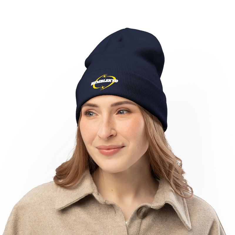 Embroidered Knit Beanie- Star Humble Kyd