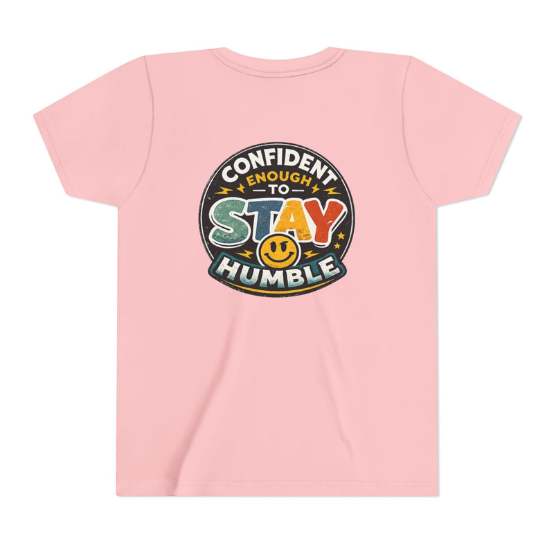 Youth Tee — "Confident Enough to Stay Humble" Graphic Shirt