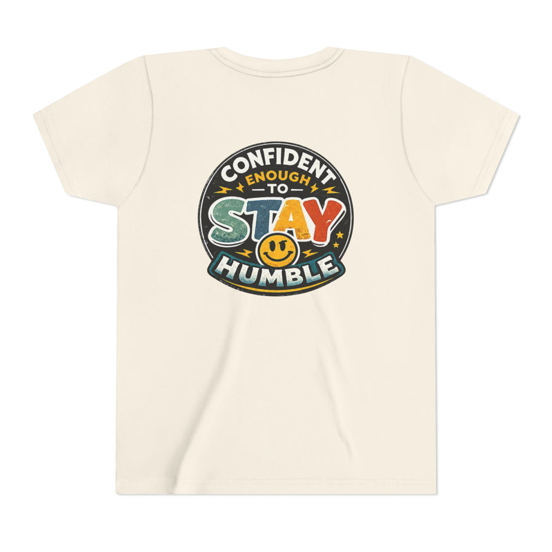 Youth Tee — "Confident Enough to Stay Humble" Graphic Shirt